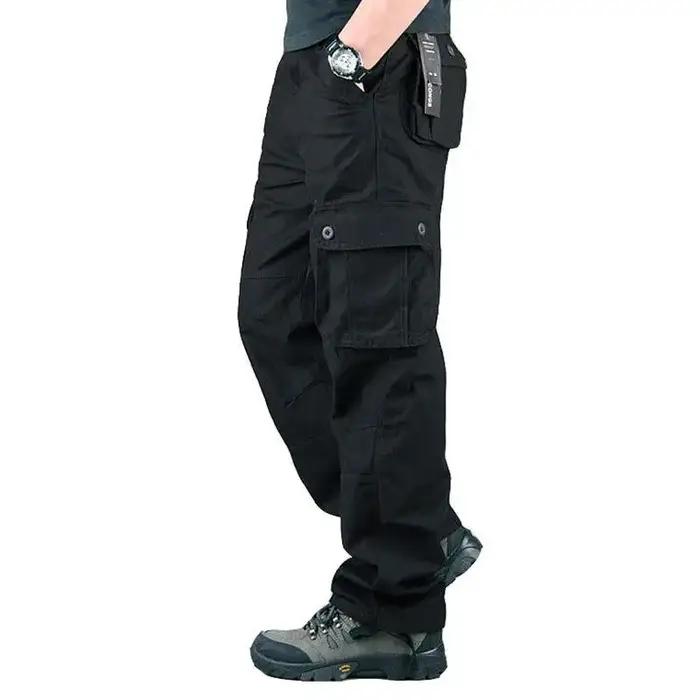 Pantalon de chasse cargo tactique robuste en coton pour hommes, design safari, adapté aux quatre saisons, poches pratiques, confort optimal pour chasse et randonnée