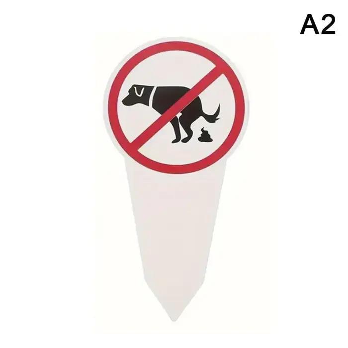 Panneau en plastique « Interdiction de crottes de chien » – Avertissement de propreté pour jardin, p