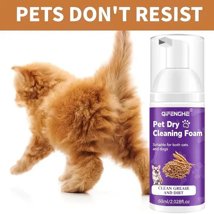 Shampooing sec pour chiens et chats - Mousse sans eau