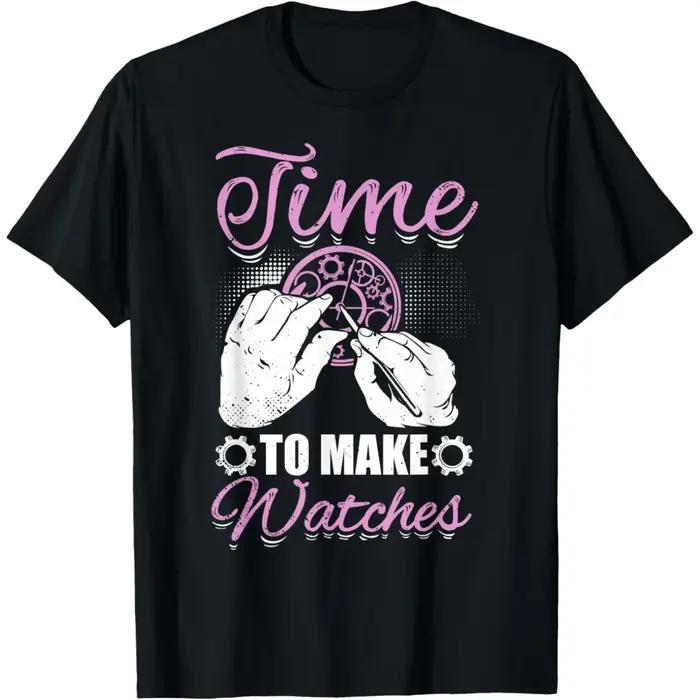 Montre Collector Horologie Horologiste Horloger Montre-Bracelet T-shirt Hommes Coton Humor Streetwear Manches Courtes Unisexe Vêtements Lâches