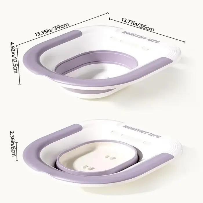 Bain de siège unisexe pour toilettes, baignoire de trempage pour soins post-partum, utilisation à domicile, portable pour un rangement facile