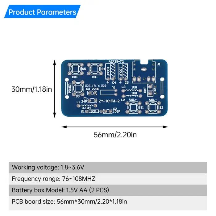 Module électronique Tech-Kit FM pour bricolage radio assemblez vous-même pour étudiants et amateurs occasions éducation et cadeaux