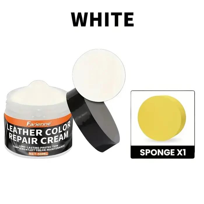 Pâte de coloration pour cuir - Trois couleurs (blanc, marron, noir), adaptée aux chaussures, sacs, c