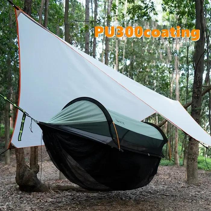 Tente de camping en plein air, auvent de hamac résistant au soleil, auvent coupe-vent et imperméable