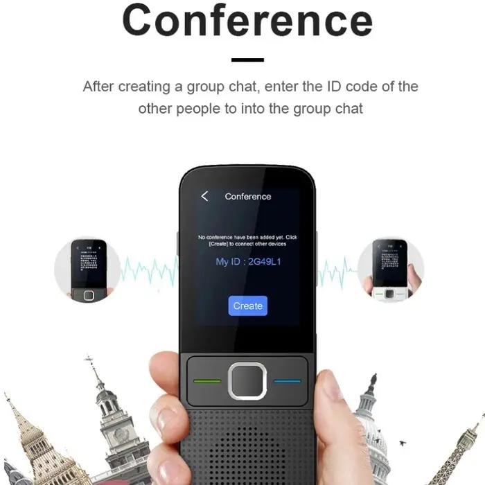 Traducteur intelligent 137 langues T10 offline temps réel portable traduction vocale conversation voyage