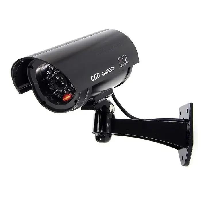 Caméra de sécurité factice, système de surveillance CCTV factice avec lumières clignotantes rouges r