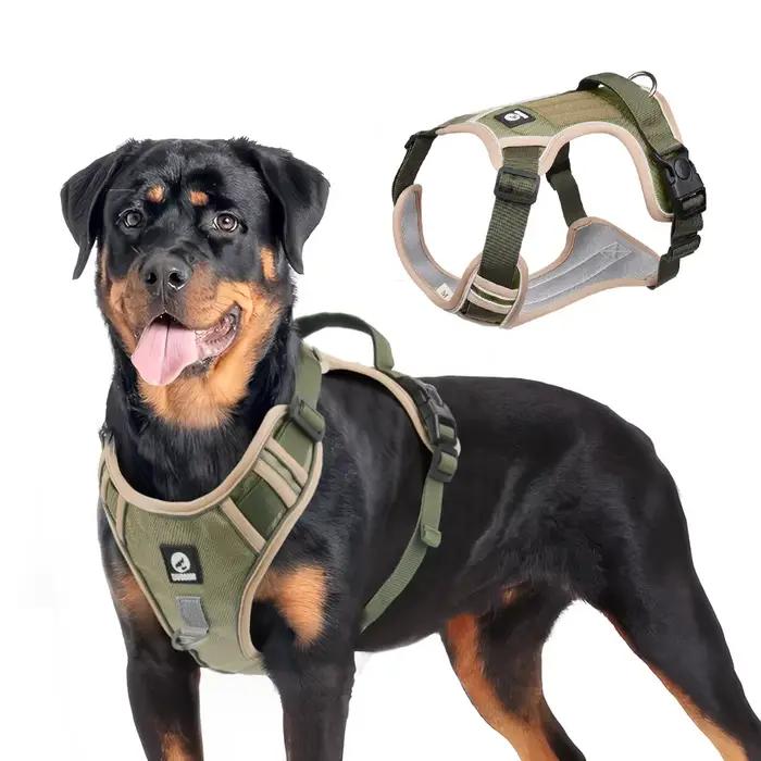 Harnais réfléchissant pour chiens sécurité confortable pour promenade nuit et grandes aventures