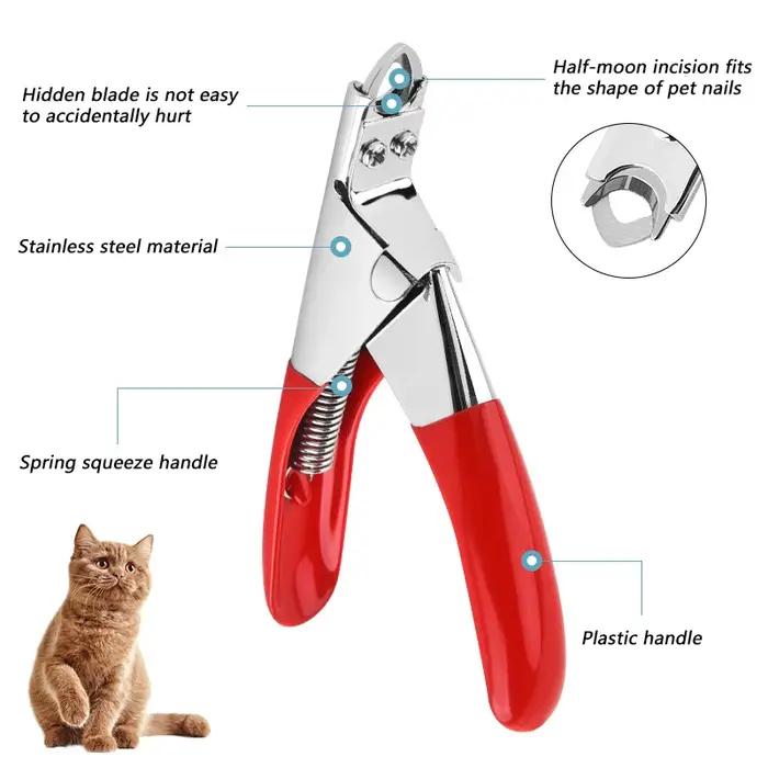 Coupe-ongles en acier inoxydable pour animaux de compagnie
