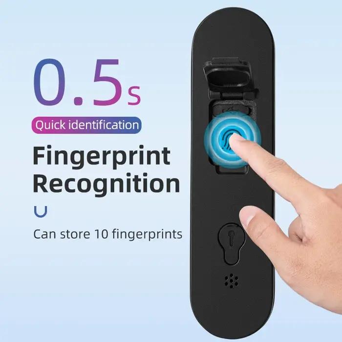 ROCKBROS-Serrure intelligente à empreintes digitales en forme de U, Bluetooth, aste par USB, étanche
