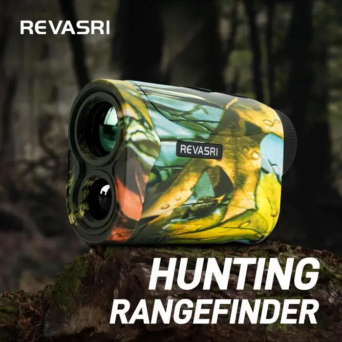 Télémètre de chasse REVASRI Mini 1200M pour chasseurs et golfeurs avec modes de mesure vertical/horizontal/vitesse/hauteur/compensation de pente pour le golf et recharge Type-C