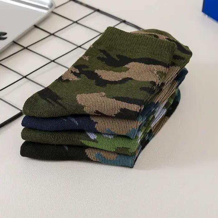 Lot de 3 paires chaussettes camouflage chasse - Style streetwear pour activités extérieures confortables