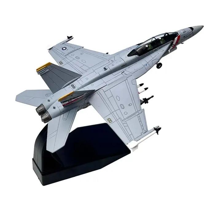 Modèle d'avion militaire en métal à l'échelle 1/100, avion de chasse US F18 F/A-18F Super Hornet VFA-2, collection d'avions