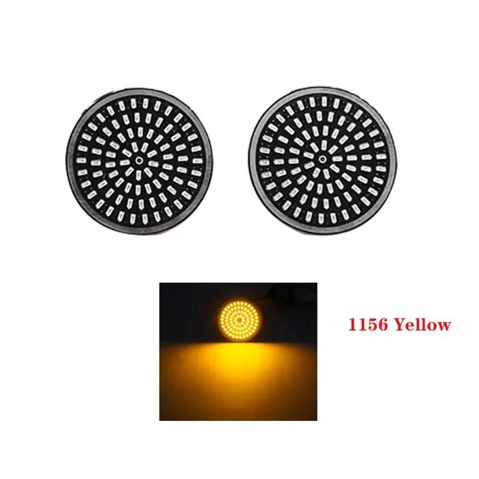 Kit d'ampoules LED pour clignotants avant et arrière, couvercle de lentille fumée, Harley Touring, o