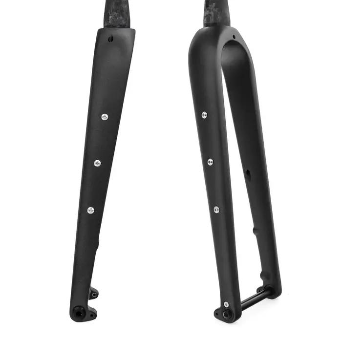 Gravel-Fourche avant en carbone ultralégère pour vélo de route, tube droit et conique, frein à disqu