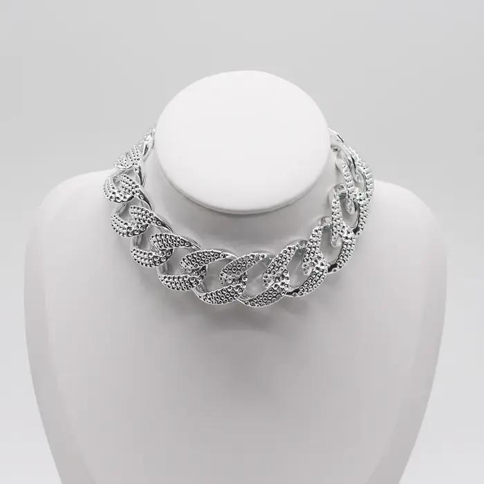 Chaîne de chien en or ABS pour petits et grands chiens, collier cubain léger en plastique pour chat,