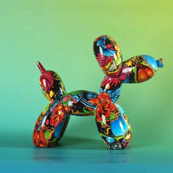 Vilead Pop Art Graffiti ballon chien Sculpture objet peinture