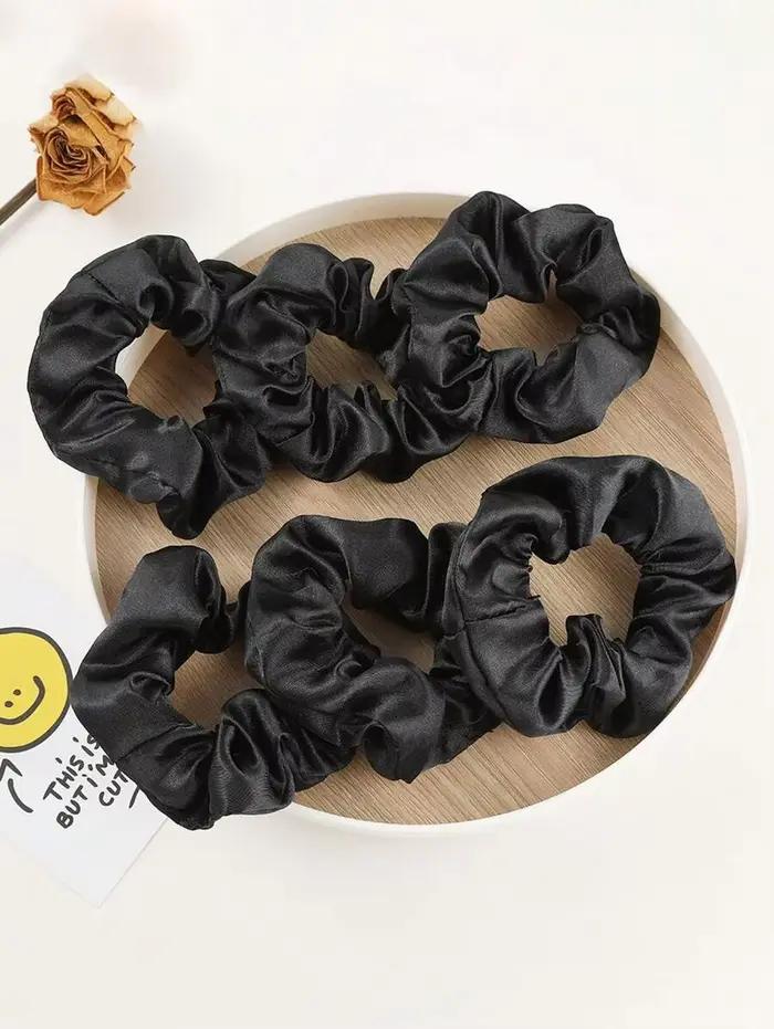 6 pièces chouchous en Satin bandes de cheveux élastiques attaches