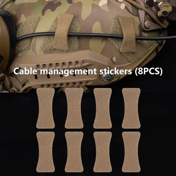 Kit gestion câbles 8 pièces pour casque tactique NVG communications organisation fils chasse airsoft