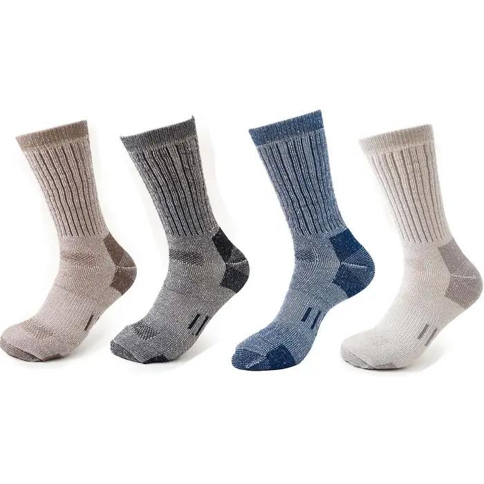 Chaussettes chasse merino homme 4 paires - Chaussettes techniques hiver épaisseur confort randonnée