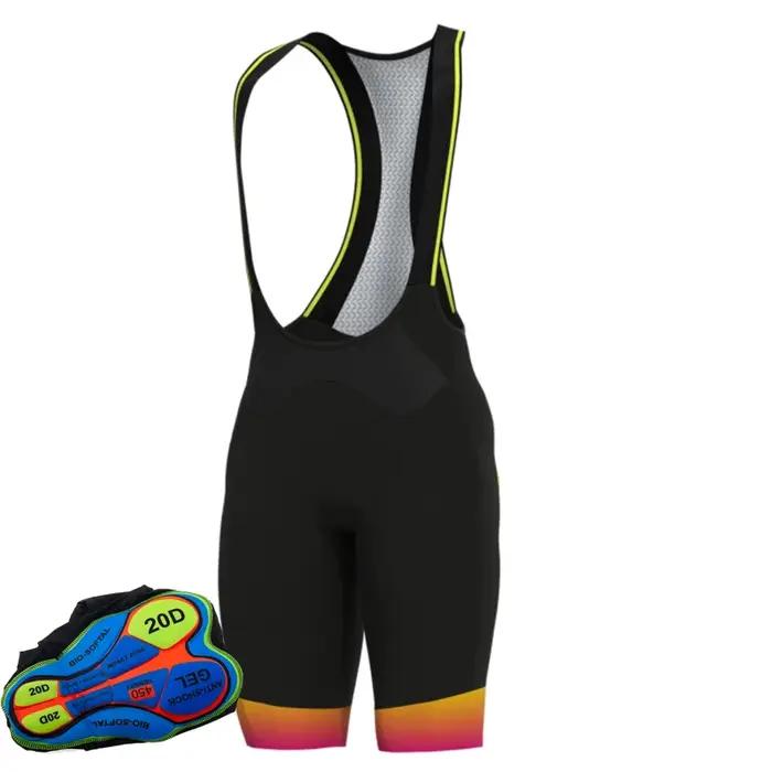 Short à bretelles de cyclisme pour hommes, coussin épais antichoc en Gel, 6 heures de Ride Pro Lycra