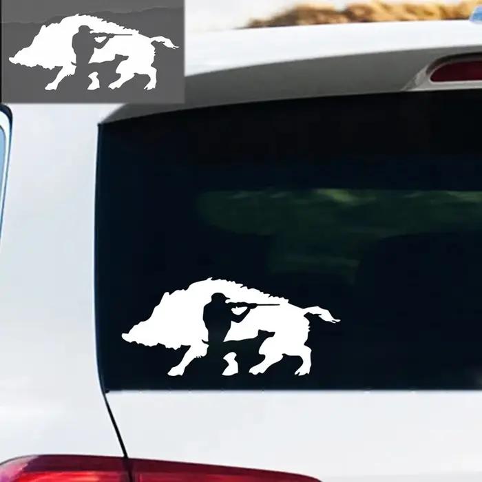 Autocollants de voiture créatifs chasse sanglier mode automobile accessoire bricolage décalque pour femmes et hommes occasions spéciales