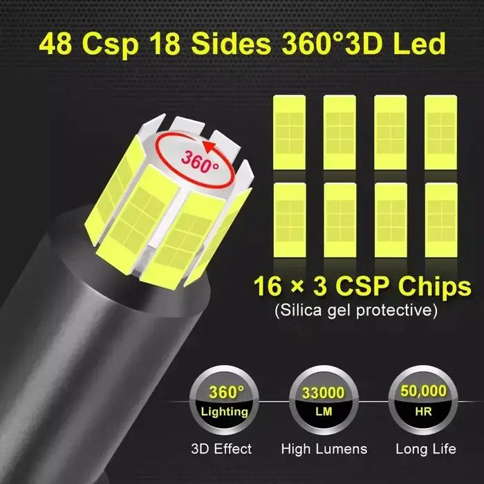 OVEHEL ampoule de phare de voiture H7 LED H4 H11 6400000LM 5400W Canbus LED H8 HB4 HB3 9005 9006 D1S