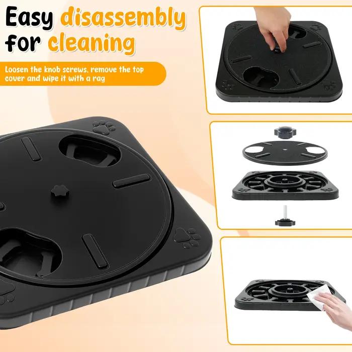 Planche à Gratter Ronde pour Chien Rotative à 360° avec Compartiments à Collation Jouet Interactif pour Animaux de Compagnie Occasions Spéciales Toilettage Enrichissement Éducatif
