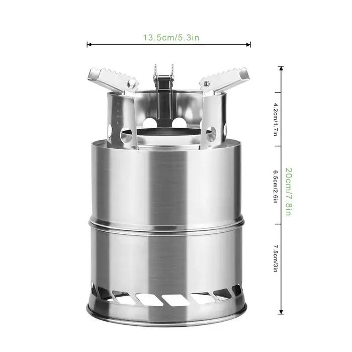Poêle de Camping en plein air Portable, Mini poêle léger en acier inoxydable, pique-nique barbecue,