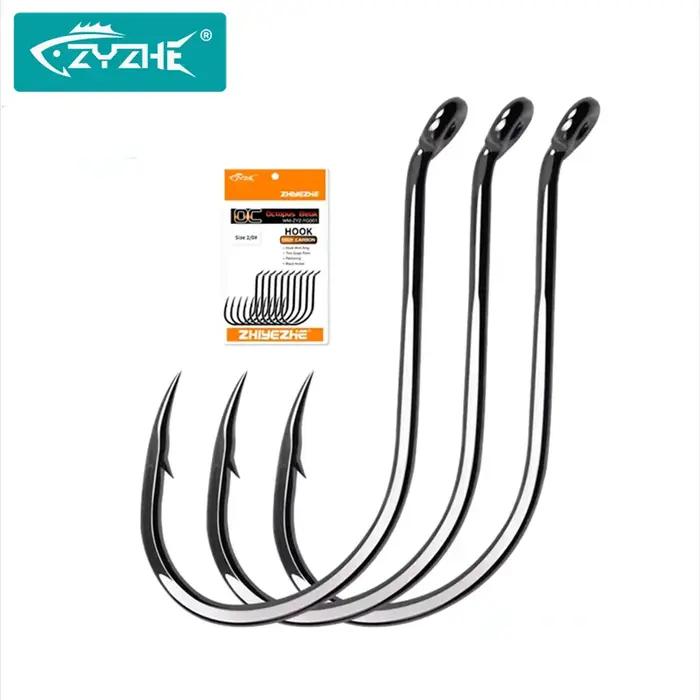 ZYZHE 3~15 pièces Hameçons de pêche à bec de pieuvre en acier à haute teneur en carbone, pour la pêc