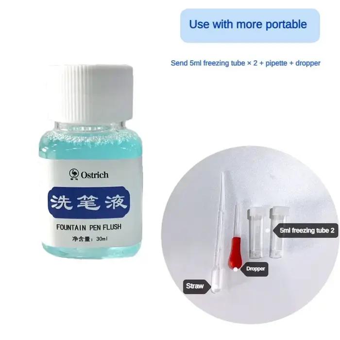 Solution de nettoyage d'encre pour stylo plume éliminant taches d'encre et bavures pour stylos plume occasionnels ou professionnels