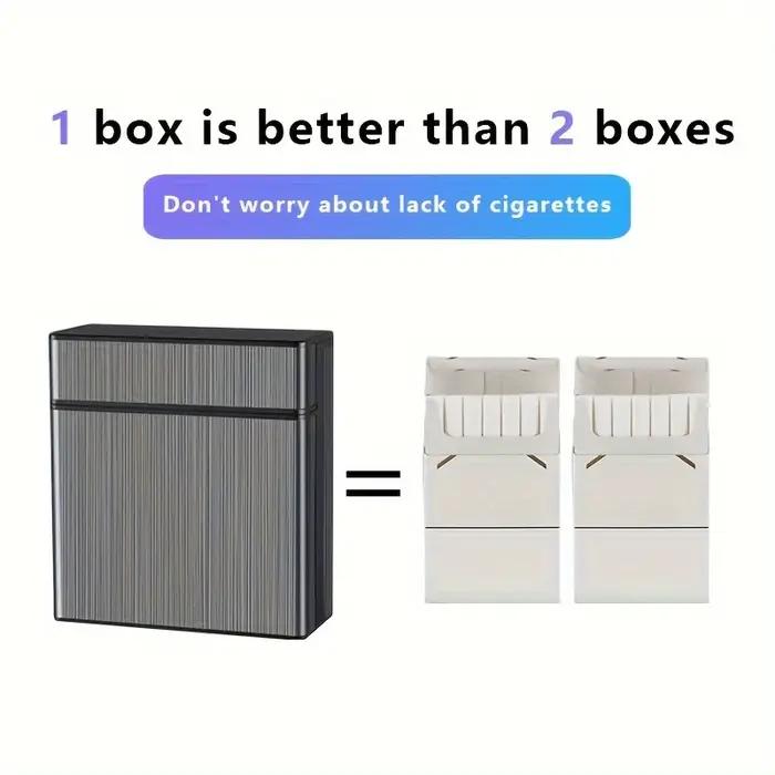 1 pièces étui à cigarettes pour King Size 40 branche capacité boîte à cigarettes en alliage de Zinc Portable mince boîtes à cigares Cigarettes de poche