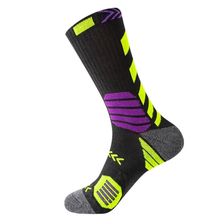 Paire chaussettes sport homme coton confortables - Tubes mi-mollet respirants amortissants pour activités physiques