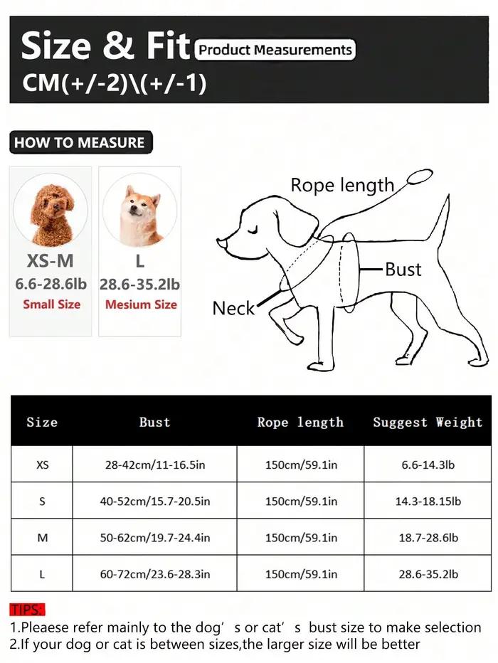 Harnais pour chien pour chiens de petite et moyenne taille