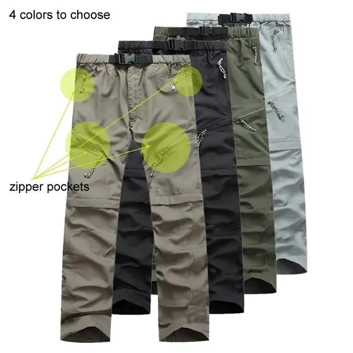 Pantalon de randonnée imperméable homme 2024 - Short pour trekking et camping en montagne