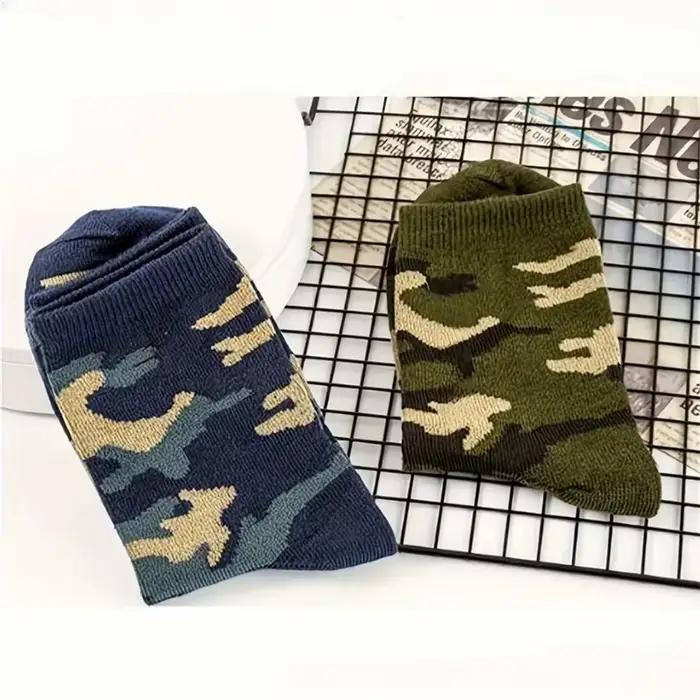 Chaussettes camouflage mi-mollet homme 3/12 paires - Style urbain anti-odeurs respirant toutes saisons