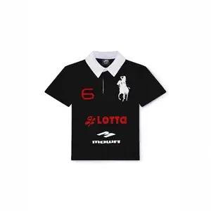 2025 D'été Hommes de Haute Rue Mode Broderie Bouton Revers À Manches Courtes T-Shirt Américain Vintage Harajuku Tops Y2k Vêtements