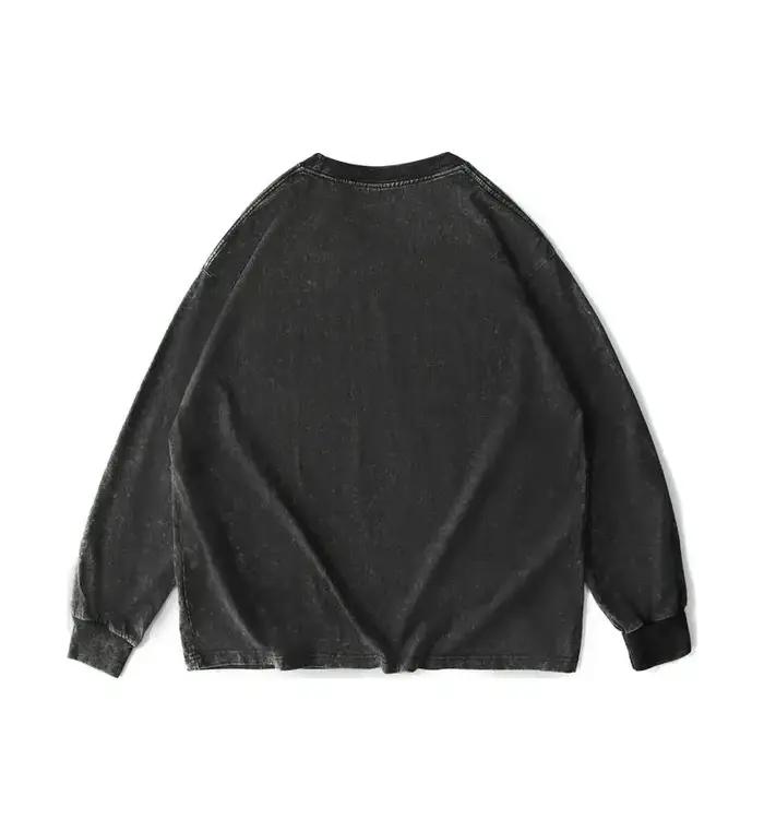 T-Shirt à Manches sulfet Col Ras du Cou pour Homme, Vêtement Unisexe avec Logo Personnalisé, 100% Coton, Style Rétro Délavé, StreetChester