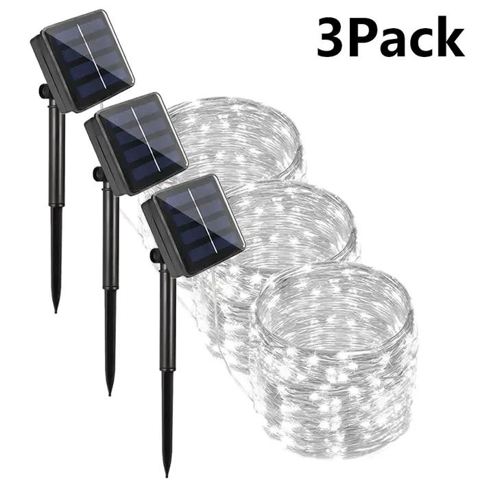 7 M/12 M/22/32 M solaire Led fée lumière extérieure feston Led étanche guirlande chaîne lumières fête de noël jardin