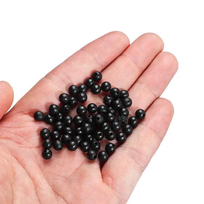 Perles de pêche rondes, souples et dures de 3mm à 12mm, accessoires pour leurres, hameçons, 100 pièc