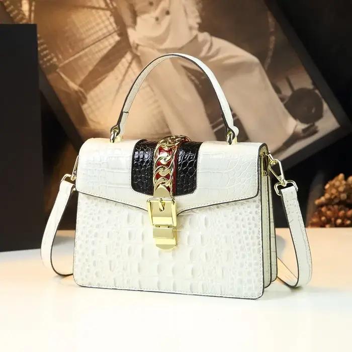 Nouveau sac à main en cuir motif crocodile pour femme 2026