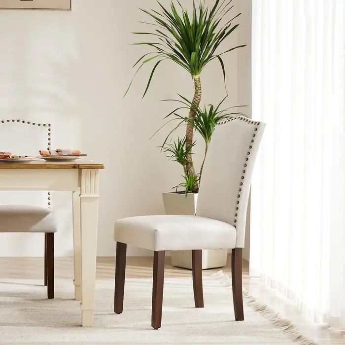 JIAN-Ensemble de chaises de salle à manger avec dossier rembourré, coussin en éponge épaissie, chais