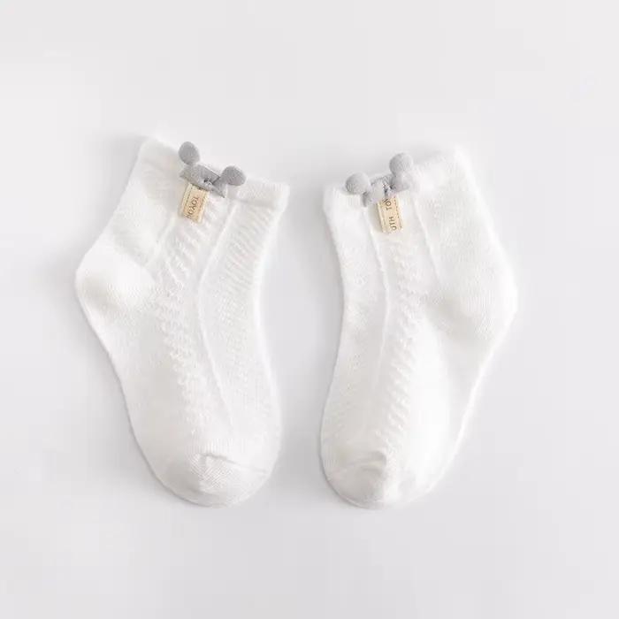 4 paires/lot été bébé maille mince chaussettes dessin animé doux coton nouveau-né chaussette princes
