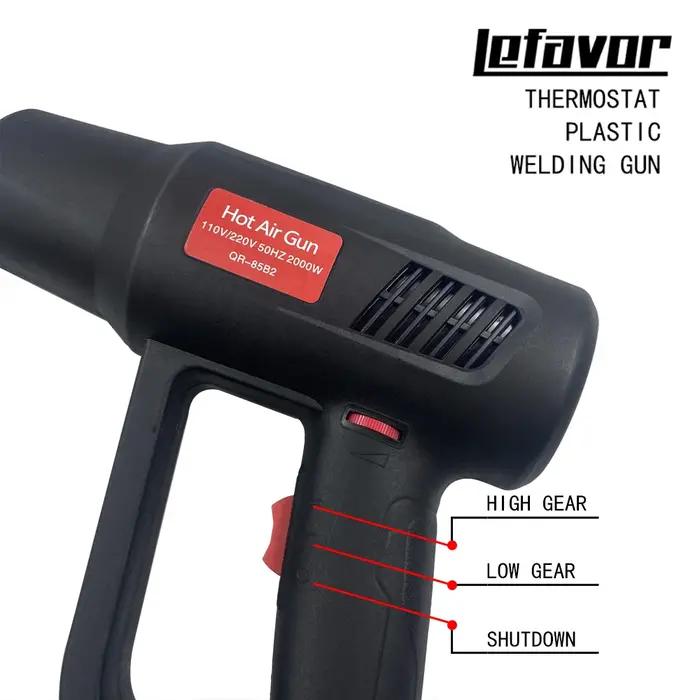 Pistolet à Air chaud électrique 2000W, 220V, industriel, double vitesse du vent, température contrôl