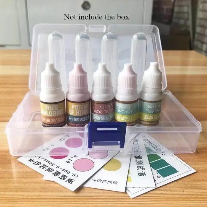 Kits de Test d'eau d'aquarium PH NH4 NO2 NO3 GH CI H2S DO, Agent de Test, outils pour Aquaculture, a