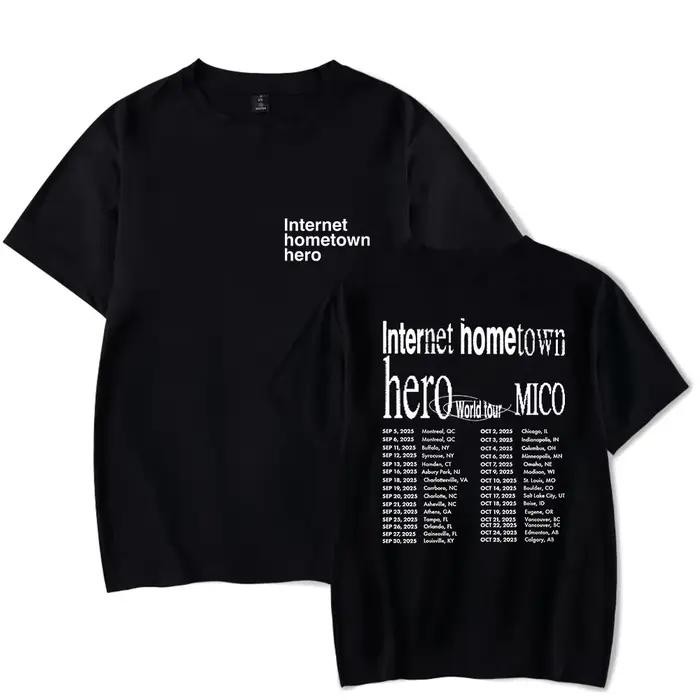 T-shirt d'été unisexe pour adultes à manches courtes MICO Merch Internet Hometown Hero World Tour
