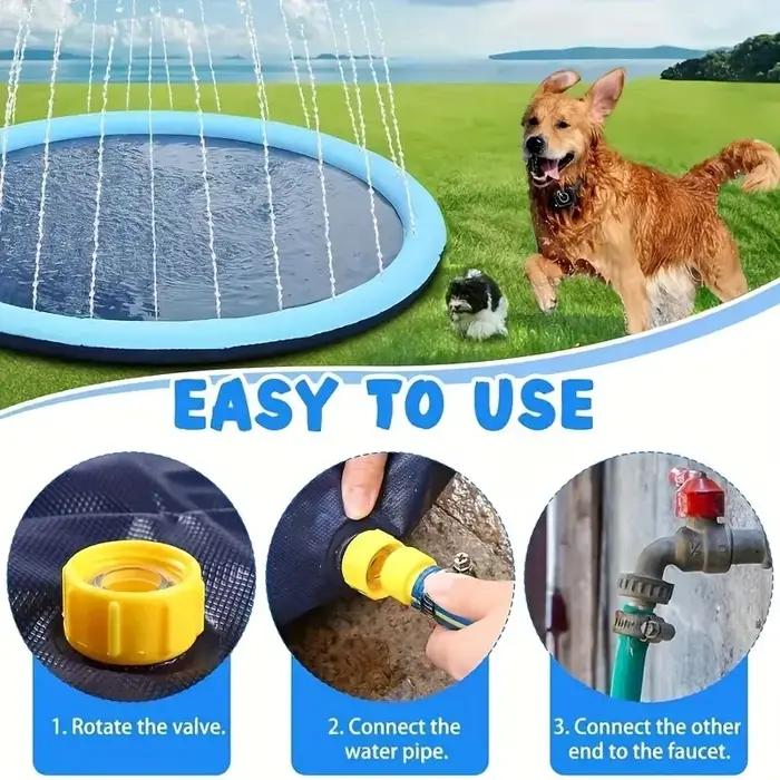 Grande piscine gonflable pour chien 200/150/100cm