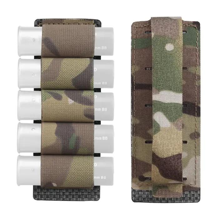 Pochette de munitions pour fusil de chasse tactique, 5 cartouches de calibre 12, support de porte-pistolet de chasse Molle suspendu, accessoires de cartouche de balle
