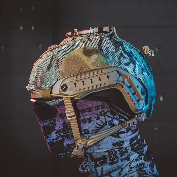 Couvre-casque tactique FAST MH PJ BJ mesh 500D nylon pour chasse paintball airsoft accessoires casque