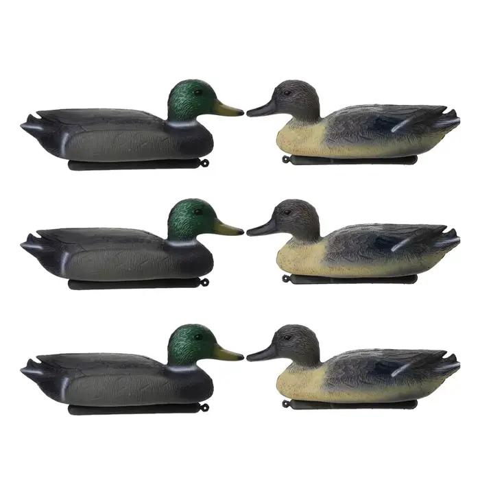 6 leurres flottants canards 3D avec quille pour chasse pêche accessoires extérieur appâts réalistes