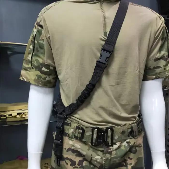 Bretelle de fusil tactique One Point avec boucle métallique pour chasse et tir sportif réglable et durable
